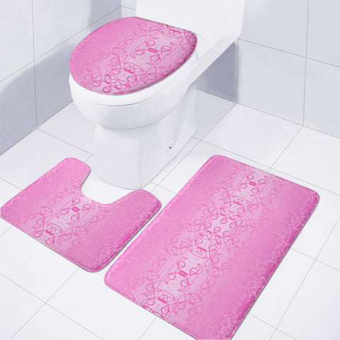 Image of Pink Toilet Three Pieces Set