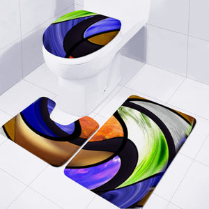 Colorful Group Toilet Three Pieces Set