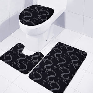 Gray Swirls Toilet Three Pieces Set