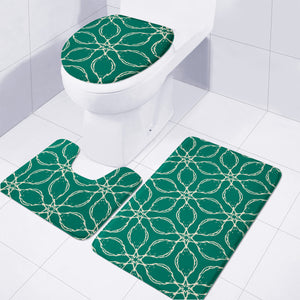 Ultramarine Green & Winter White Toilet Three Pieces Set