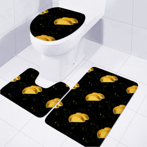 Taco Pattern Toilet Three Pieces Set