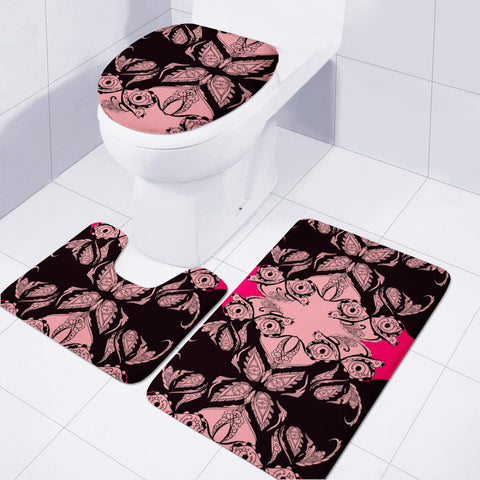 Image of Pink Toilet Three Pieces Set