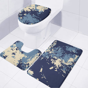 Blue Depths, Niagara & Almond Oil Toilet Three Pieces Set