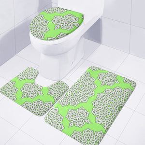 Doily Print Toilet Three Pieces Set