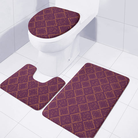 Image of Magenta Purple & Amberglow Toilet Three Pieces Set