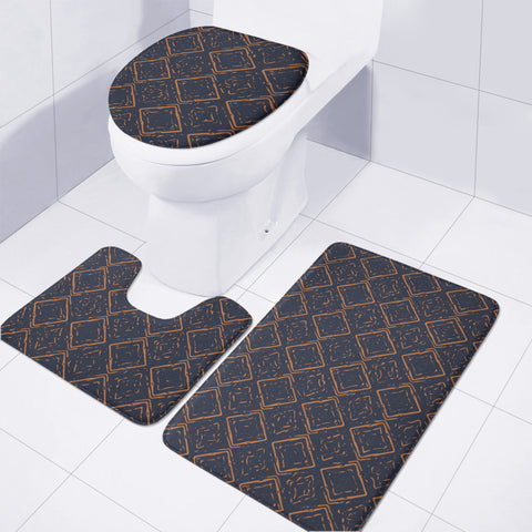 Image of Dress Blues & Amberglow Toilet Three Pieces Set