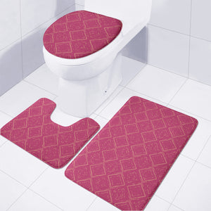 Raspberry Sorbet & Burnt Coral Toilet Three Pieces Set