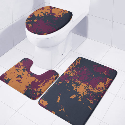 Image of Dress Blues, Magenta Purple & Amberglow Toilet Three Pieces Set