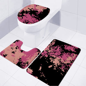 Raspberry Sorbet & Burnt Coral Toilet Three Pieces Set