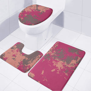 Raspberry Sorbet, Rose Taupe & Burnt Coral Toilet Three Pieces Set