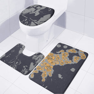 Marigold Flowers Toilet Three Pieces Set