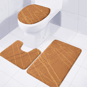 Orange Ochre, Marigold & Rust Toilet Three Pieces Set