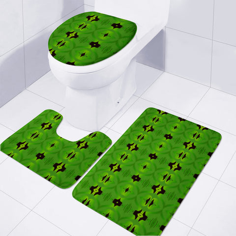 Image of Green Toilet Three Pieces Set