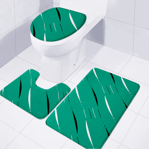 Image of Emerald, Black & White Toilet Three Pieces Set