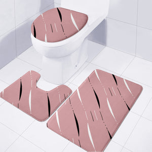 Blush, Black & White Toilet Three Pieces Set