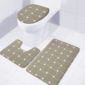 Grey Patch Toilet Three Pieces Set