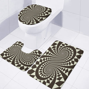 Spiral Contrast Toilet Three Pieces Set