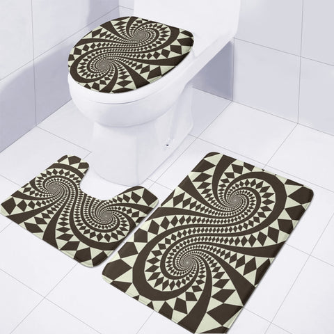 Image of Spiral Contrast Toilet Three Pieces Set