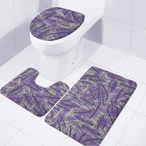 Image of Purple Rose, Foam Green & Gentian Violet Toilet Three Pieces Set