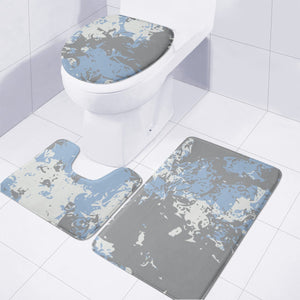 Blanc De Blanc, Ultimate Gray & Cerulean Toilet Three Pieces Set