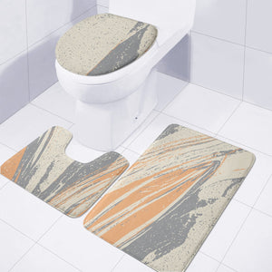 Ultimate Gray, Apricot Nectar & Baby'S Breath Toilet Three Pieces Set