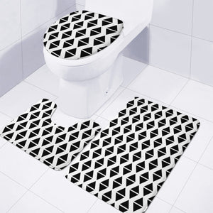 Spiral Contrast Toilet Three Pieces Set