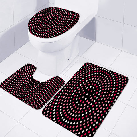 Image of Spiral Dots Toilet Three Pieces Set