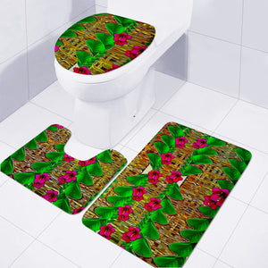 Tree Flower Paradise Of Inner Peace And Calm Pop-Art Toilet Three Pieces Set