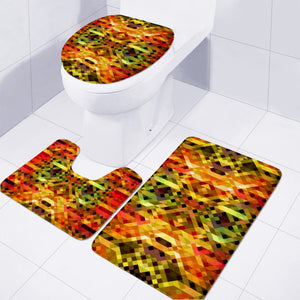 Mosaic Fire Toilet Three Pieces Set