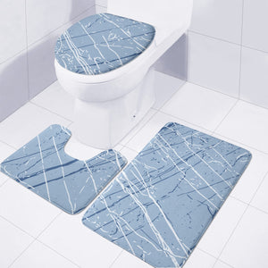 Cerulean, Delft & Bright White Toilet Three Pieces Set