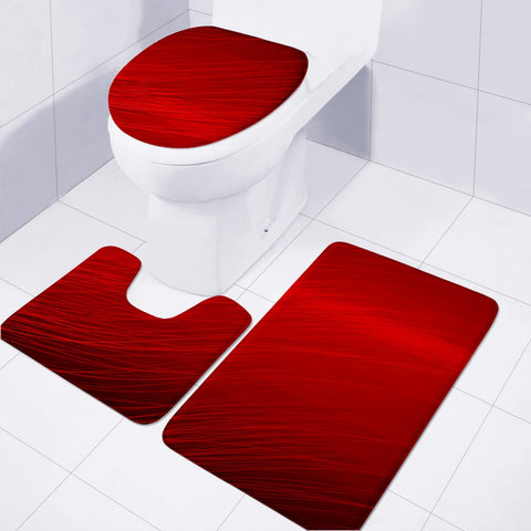 Image of Red Magnet Toilet Three Pieces Set