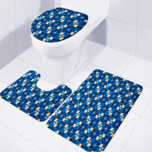 Blue Cross Toilet Three Pieces Set