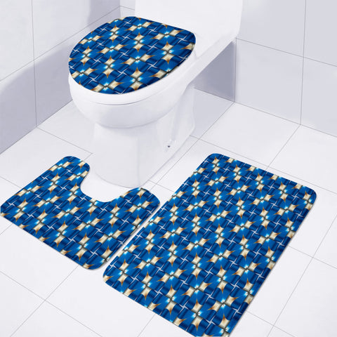 Image of Blue Cross Toilet Three Pieces Set