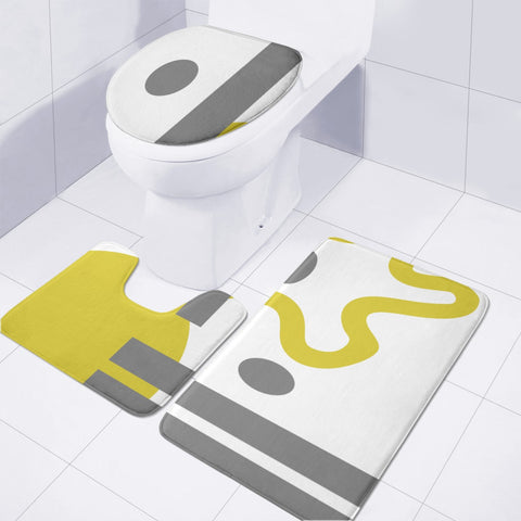 Image of Minimalism Is The Color Of The Year Toilet Three Pieces Set