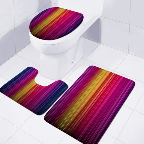 Image of Color Splice Toilet Three Pieces Set