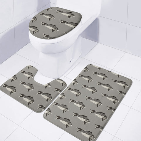 Image of Japanese Carp Toilet Three Pieces Set