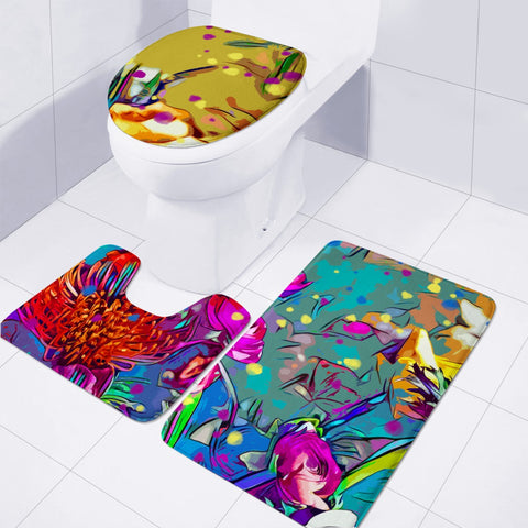 Image of Southern Flowers Toilet Three Pieces Set