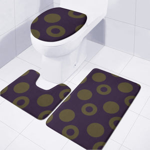 Brown Rounds Toilet Three Pieces Set