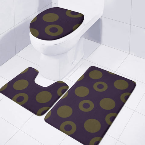Image of Brown Rounds Toilet Three Pieces Set