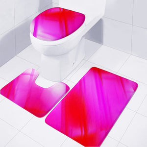 Red Pink Toilet Three Pieces Set