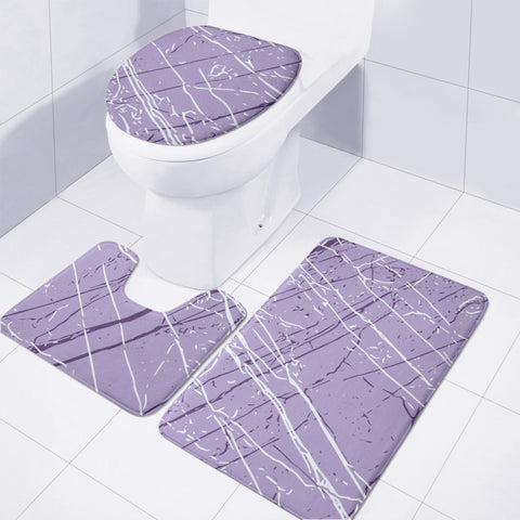 Image of Purple Rose, Plum Jam & Bright White Toilet Three Pieces Set