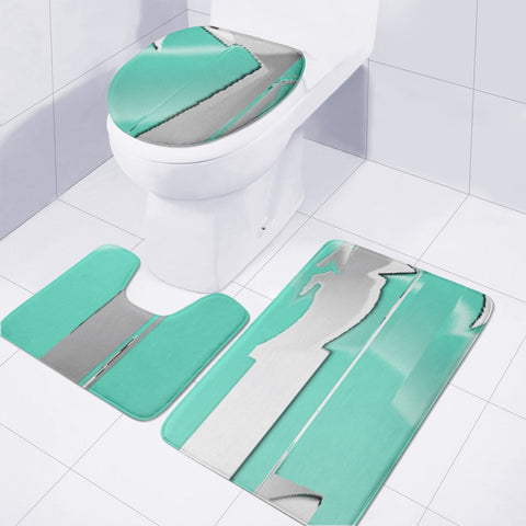 Image of Glossy Box Toilet Three Pieces Set