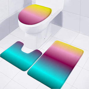 Colorful Ombre Toilet Three Pieces Set