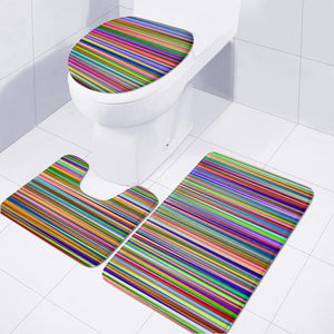Technicolor Toilet Three Pieces Set