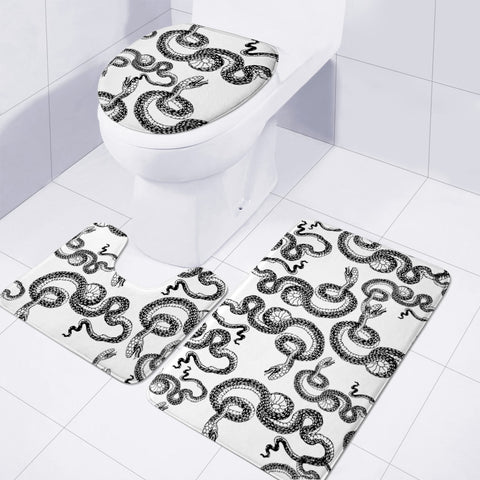 Image of Black Snakes Toilet Three Pieces Set