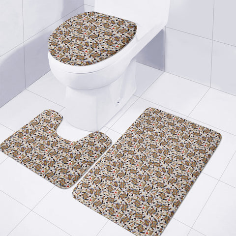 Image of Queen Of Spades And Jack Of Hearts Toilet Three Pieces Set