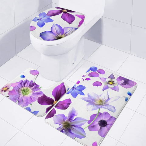 Image of Purple Potpourri Toilet Three Pieces Set