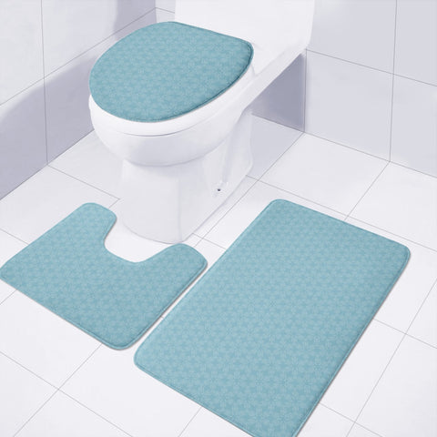 Image of Milky Blue #1 Toilet Three Pieces Set