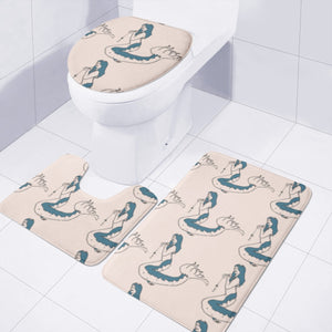 Mermaids Pattern Toilet Three Pieces Set
