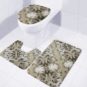 Vintage Ornate Interlace Pattern Toilet Three Pieces Set